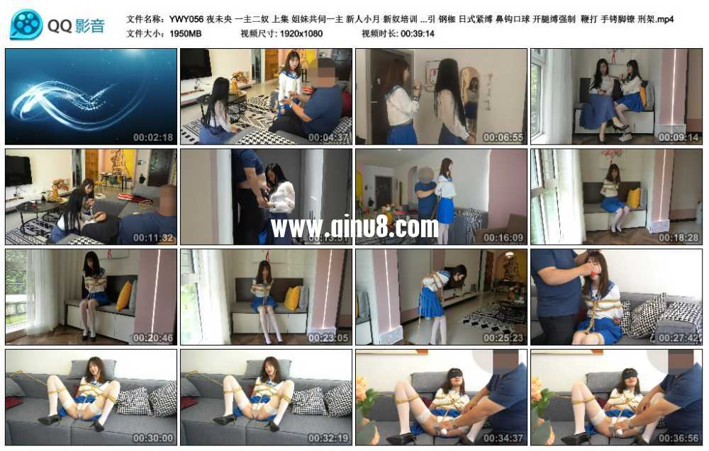 夜未央 一主二奴 上集 姐妹共伺一主 新人小月 新奴培训 二奴同调 K9牵引 钢枷 日式...