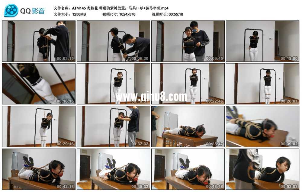 奥特曼 珊珊的紧缚放置，马具口球+驷马牵引