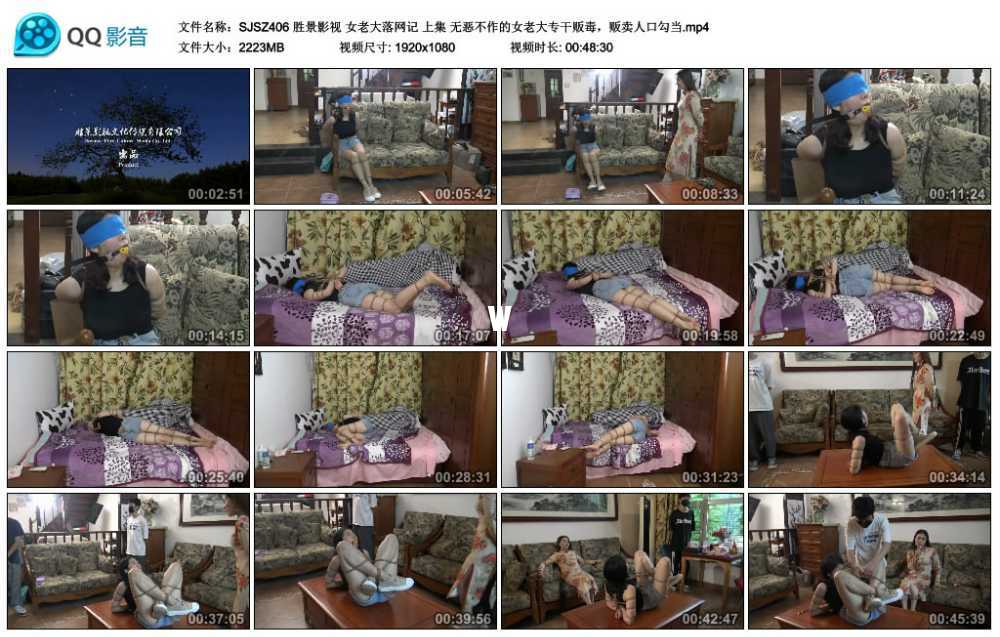 胜景影视 女老大落网记 上集 无恶不作的女老大专干贩毒，贩卖人口勾当