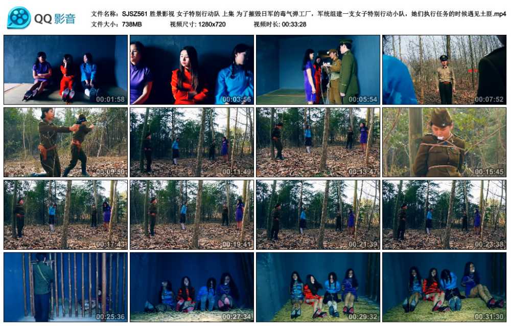 胜景影视 女子特别行动队 上集 为了摧毁日军的毒气弹工厂，军统组建一支女子特别行...