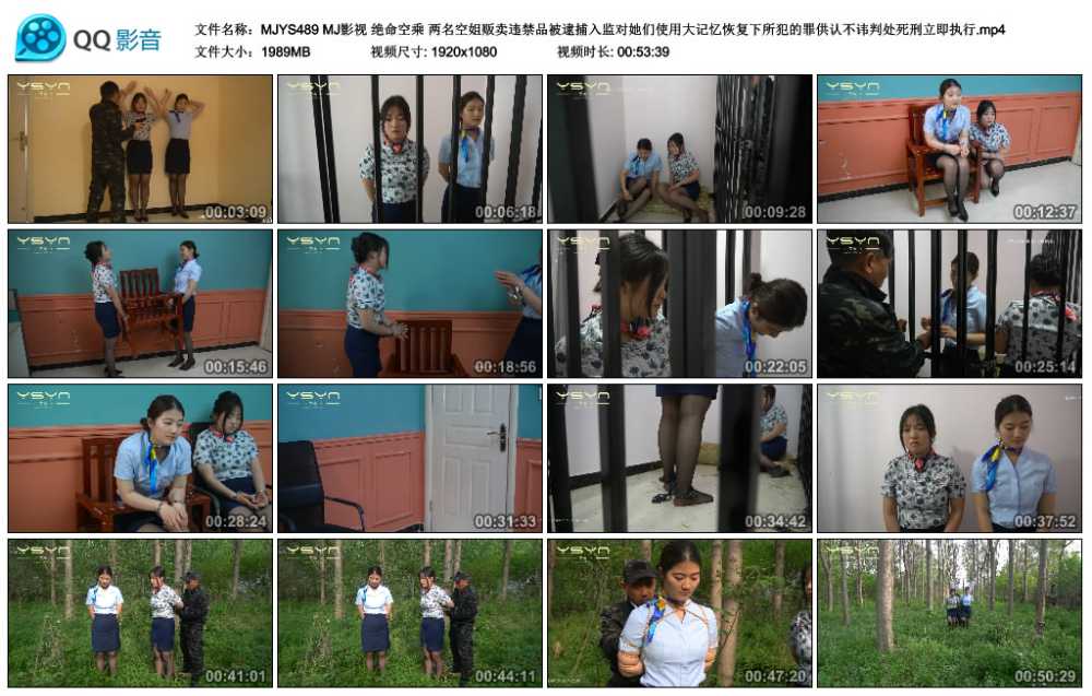 MJ影视 绝命空乘 两名空姐贩卖违禁品被逮捕入监对她们使用大记忆恢复下所犯的罪供...