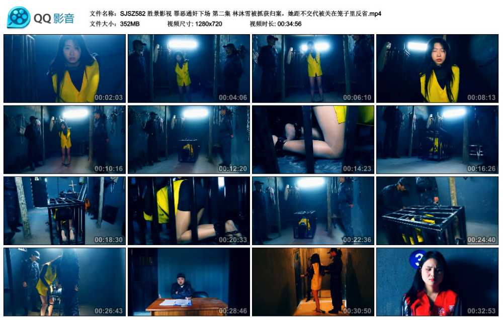 胜景影视 罪恶通奸下场 第二集 林沐雪被抓获归案，她距不交代被关在笼子里反省