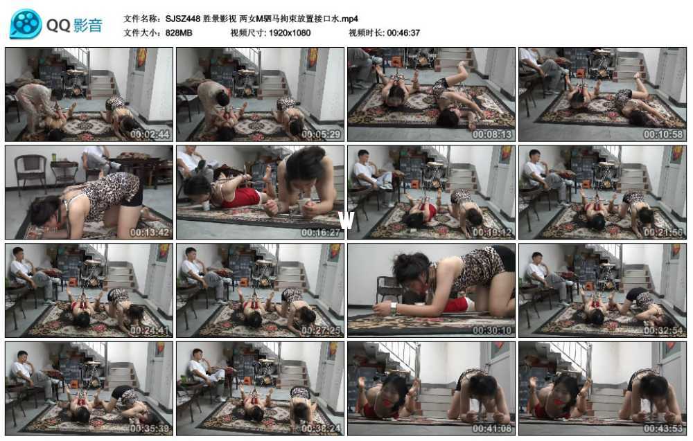 胜景影视 两女M驷马拘束放置接口水