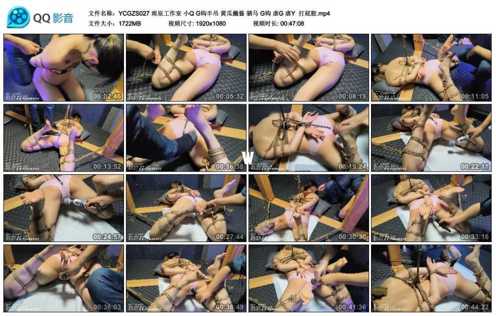 雨辰工作室 小Q G钩半吊 黄瓜蘸酱 驷马 G钩 虐G 虐Y  打屁股
