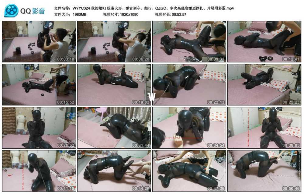 我的媳妇 胶带犬形、感官剥夺、爬行、QZGC、多次高强度激烈挣扎、片尾附彩蛋