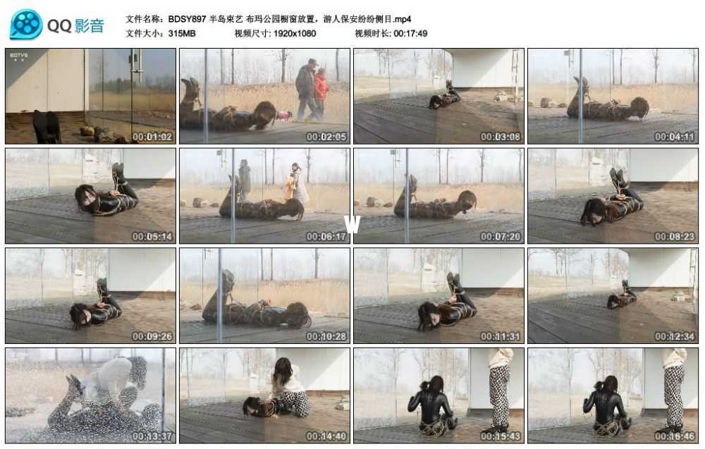 半岛束艺 布玛公园橱窗放置,游人保安纷纷侧目 半岛束艺 布玛公园橱窗放置,游人保安纷纷侧目