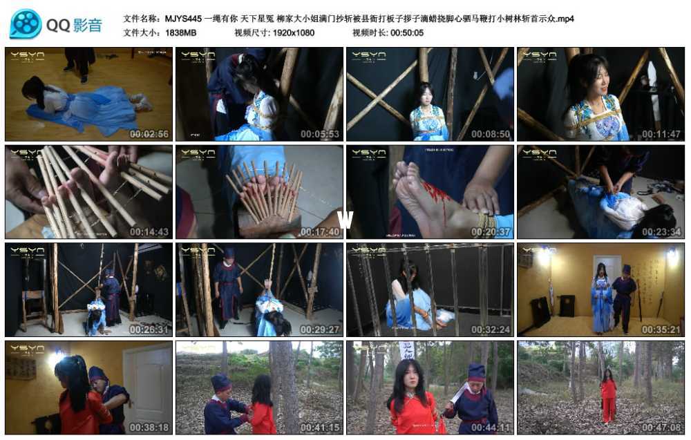 一绳有你 天下星冤 柳家大小姐满门抄斩被县衙打板子拶子滴蜡挠脚心驷马鞭打小树林...