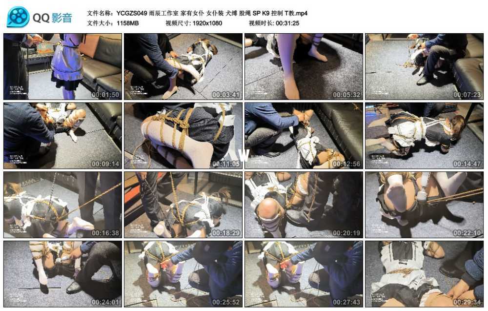 雨辰工作室 家有女仆 女仆装 犬缚 股绳 SP K9 控制 T教