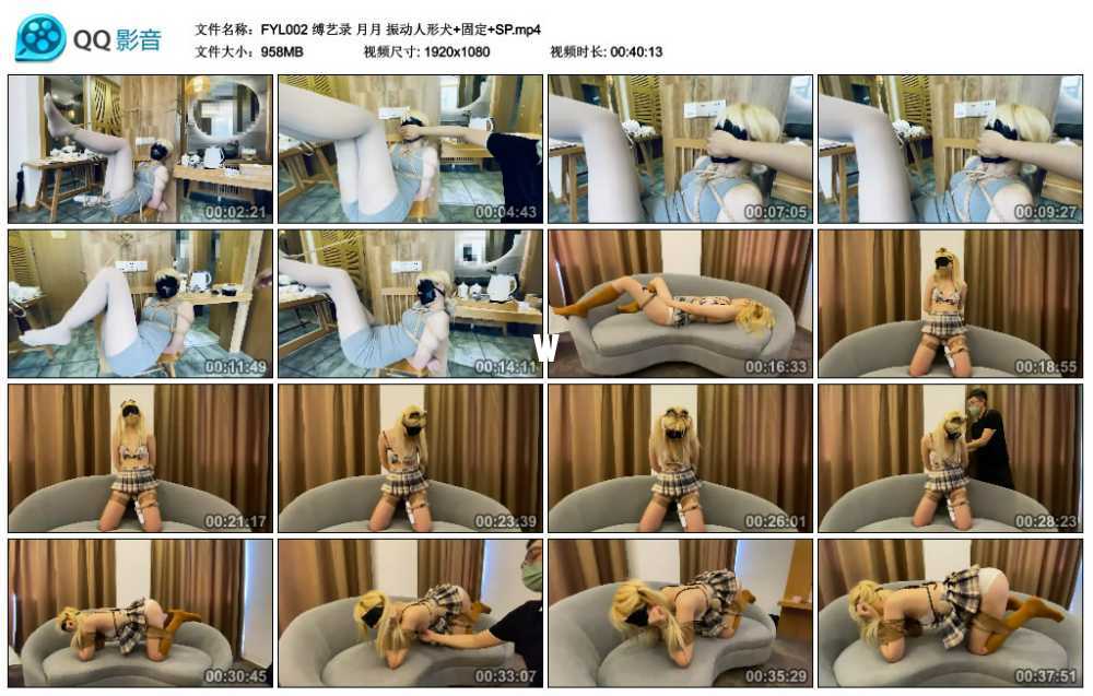 缚艺录 月月 振动人形犬+固定+SP.