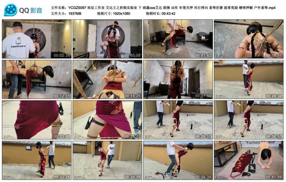 雨辰工作室 艾达王之折戟实验室 下 雨露cos艾达 剧情 动作 牢笼关押 吊打拷问 羞...