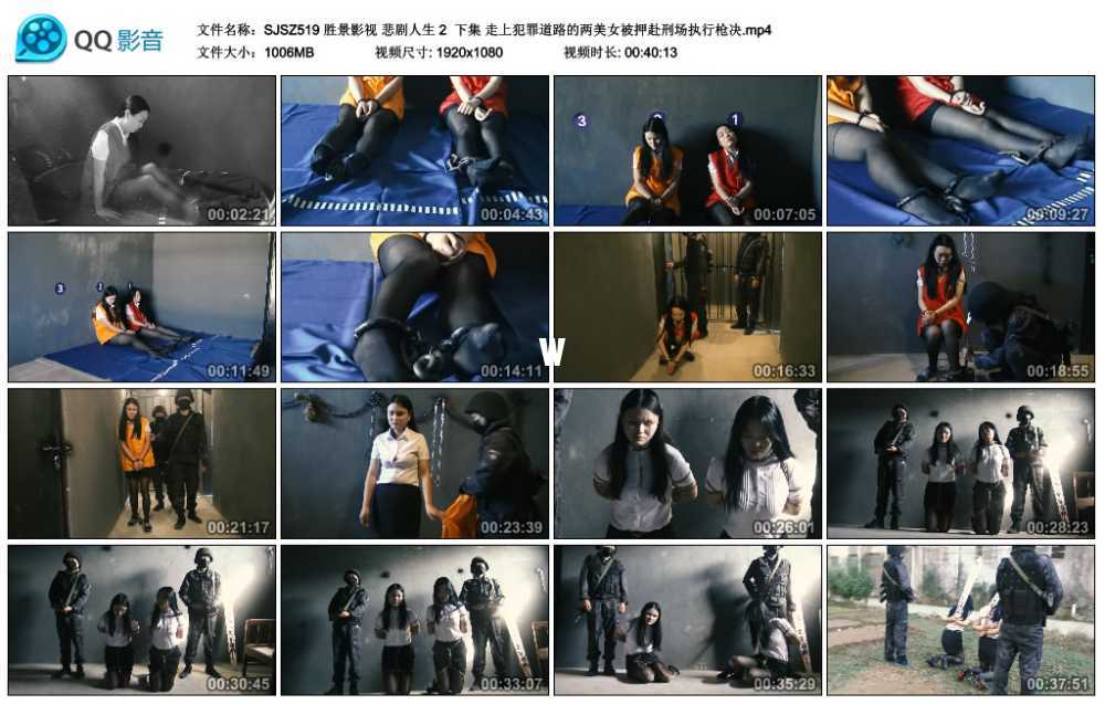 胜景影视 悲剧人生 2  下集 走上犯罪道路的两美女被押赴刑场执行枪决