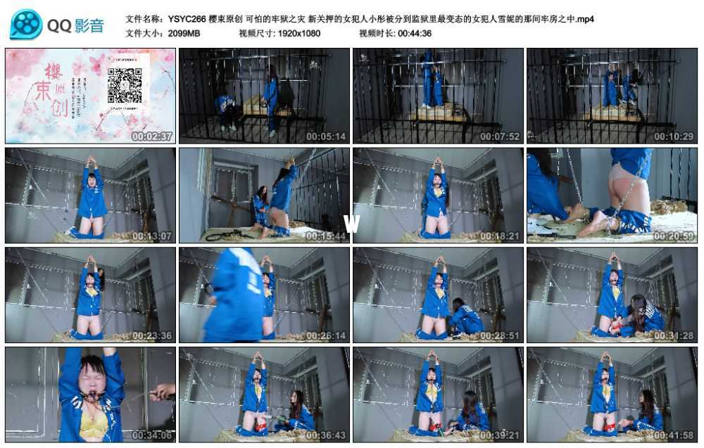 樱束原创 可怕的牢狱之灾 新关押的女犯人小彤被分到监狱里最变态的女犯人雪妮的那...