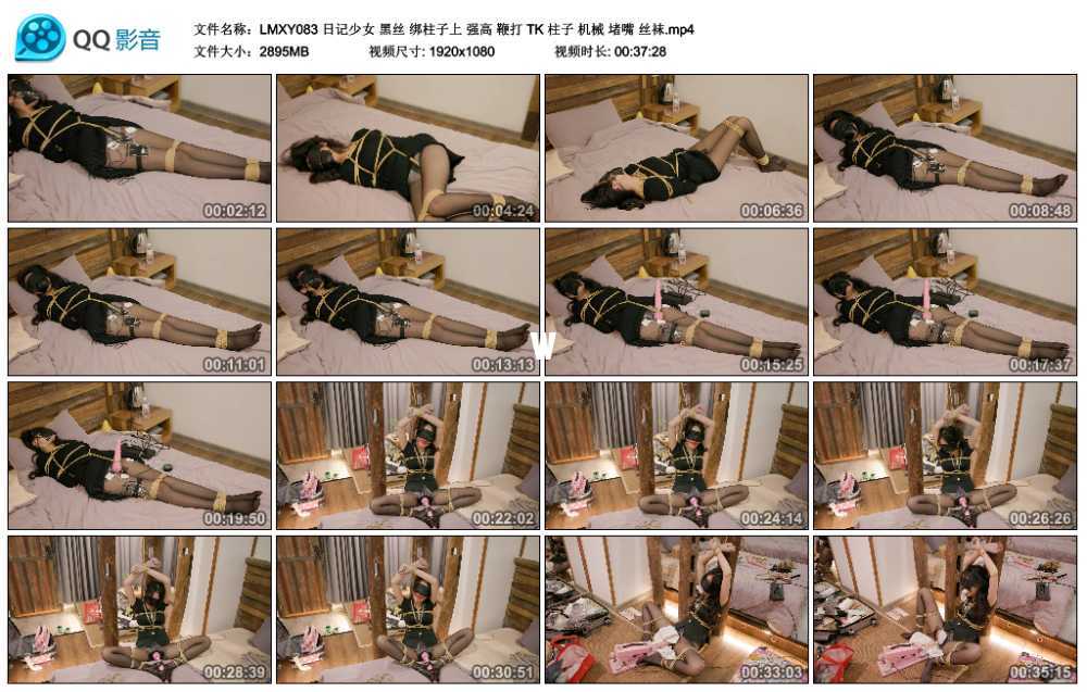 LMXY 日记少女 黑丝 绑柱子上 强高 鞭打 TK 柱子 机械 堵嘴 丝袜