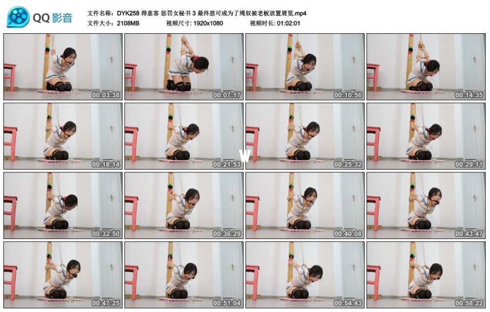 得意客 惩罚女秘书 3 最终恩可成为了绳奴被老板放置展览 C