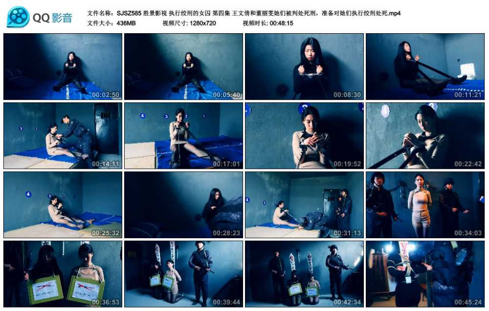 胜景影视 执行绞刑的女囚 第四集 王文倩和董丽雯她们被判处死刑，准备对她们执行绞...
