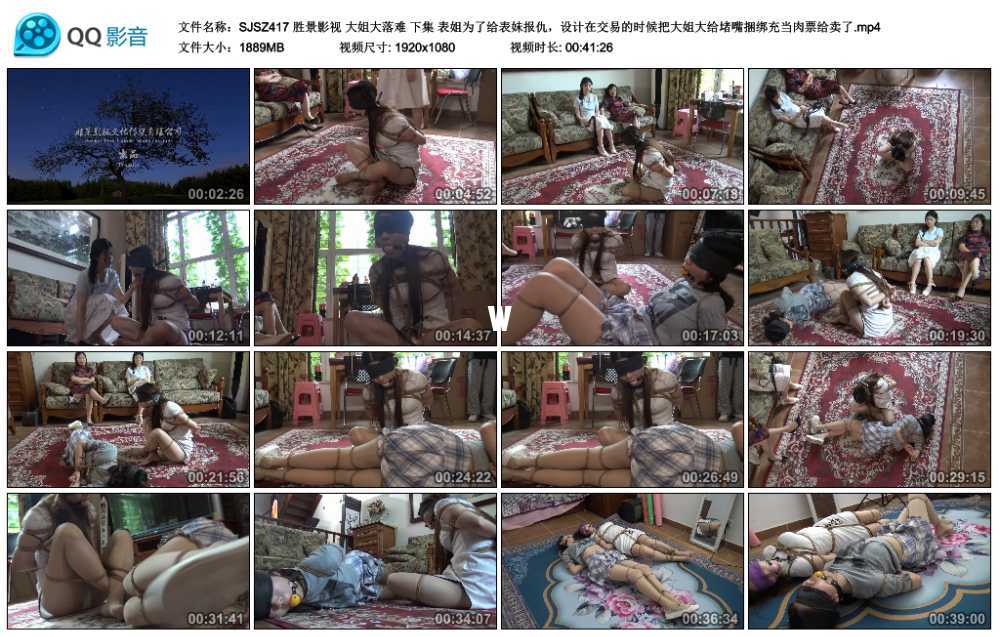 胜景影视 大姐大落难 下集 表姐为了给表妹报仇，设计在交易的时候把大姐大给堵嘴捆...