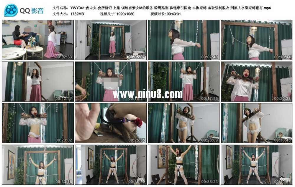 夜未央 会所游记 上集 训练有素女M的服务 骑绳酷刑 鼻链牵引固定 木枷束缚 羞耻强...视频下载