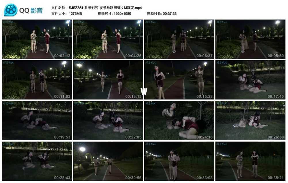 胜景影视 夜景马路捆绑女M玩耍