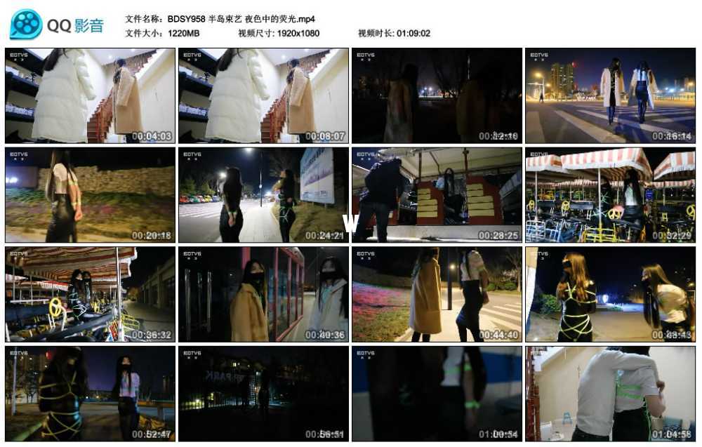半岛束艺 夜色中的荧光视频下载