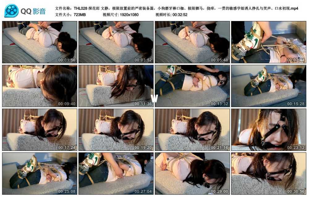 探花郎 文静，极限放置前的严密装备篇，小狗磨牙棒口枷、极限驷马，挠痒，一贯的敏...