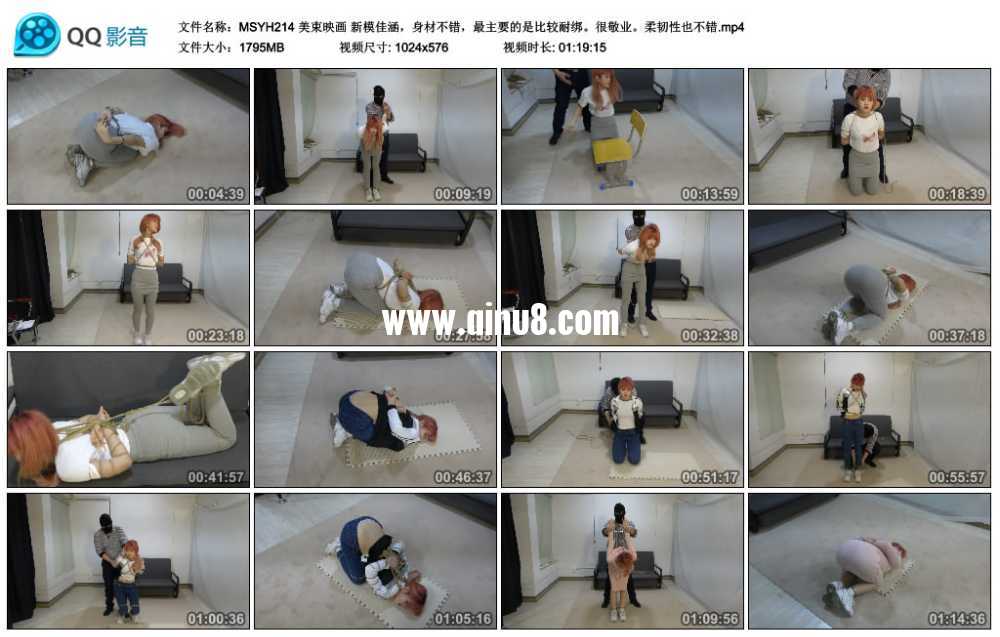 美束映画 新模佳涵，身材不错，最主要的是比较耐绑。很敬业。柔韧性也不错