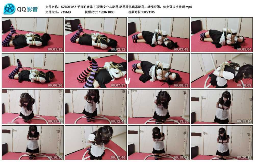 手指的旋律 可爱滴女仆与驷马 驷马挣扎跪吊驷马、堵嘴眼罩、仙女蛋多次登顶
