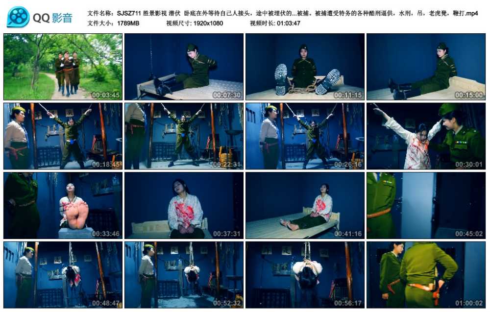 胜景影视 潜伏  卧底在外等待自己人接头，途中被埋伏的特务抓获被捕。被捕遭受特务...