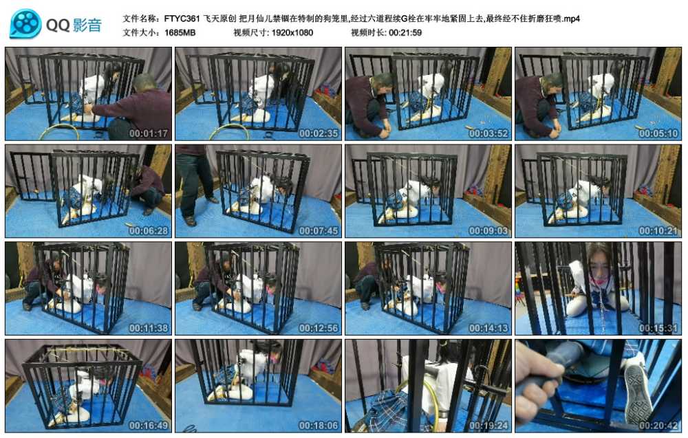 飞天原创 把月仙儿禁锢在特制的狗笼里,经过六道程续G栓在牢牢地紧固上去,最终经不...