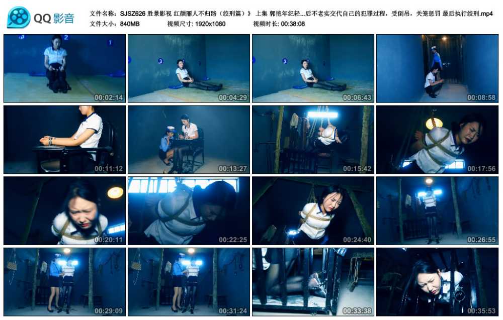 胜景影视 红颜丽人不归路（绞刑篇）》 上集 郭艳年纪轻轻犯杀人，贩毒，被捕后不老...