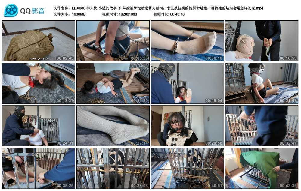 李大侠 小遥的故事 下 妹妹被绑走后遭暴力禁锢，求生欲拉满的她拼命逃跑，等待她的...