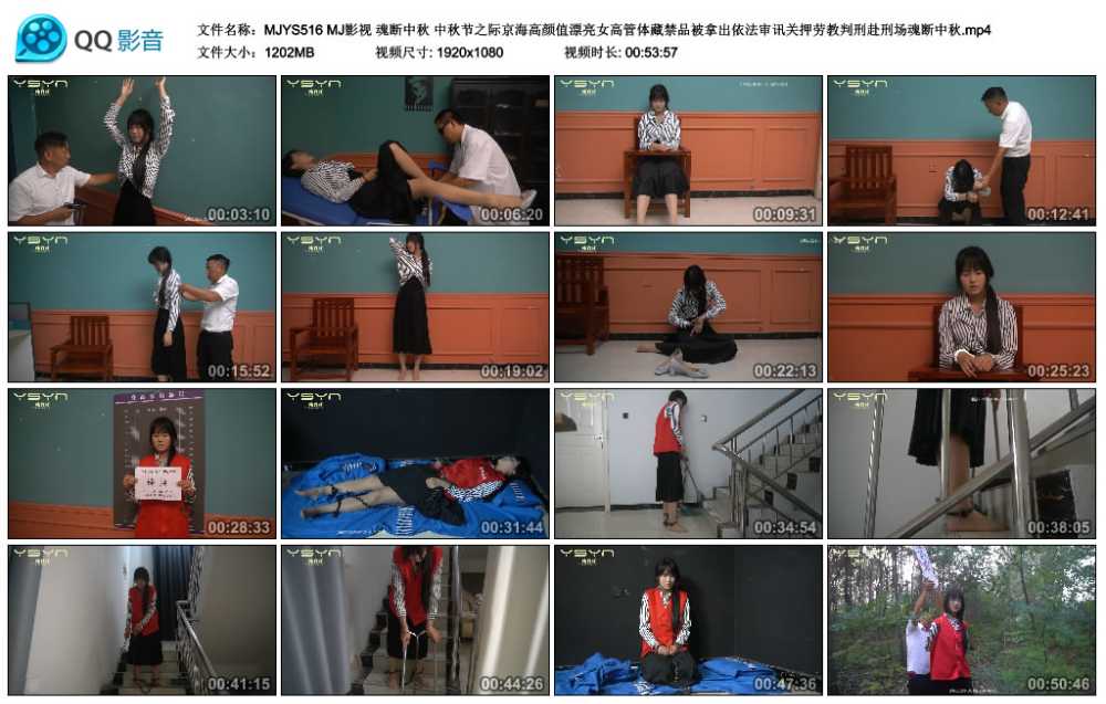 MJ影视 魂断中秋 中秋节之际京海高颜值漂亮女高管体藏禁品被拿出依法审讯关押劳教...