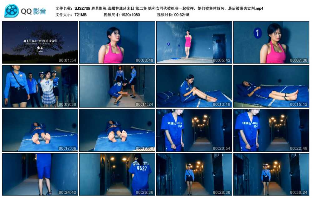 胜景影视 毒蝎林潇琦末日 第二集 她和女同伙被抓获一起收押，她们被集体放风，最后...