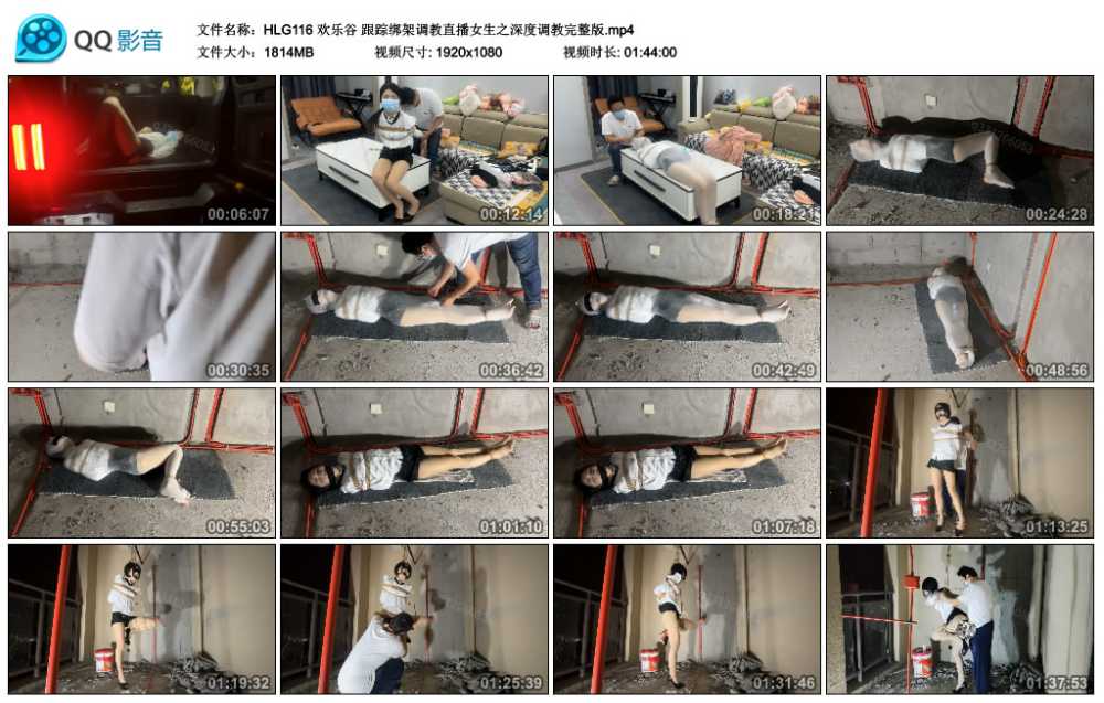 欢乐谷 跟踪绑架调教直播女生之深度调教完整版